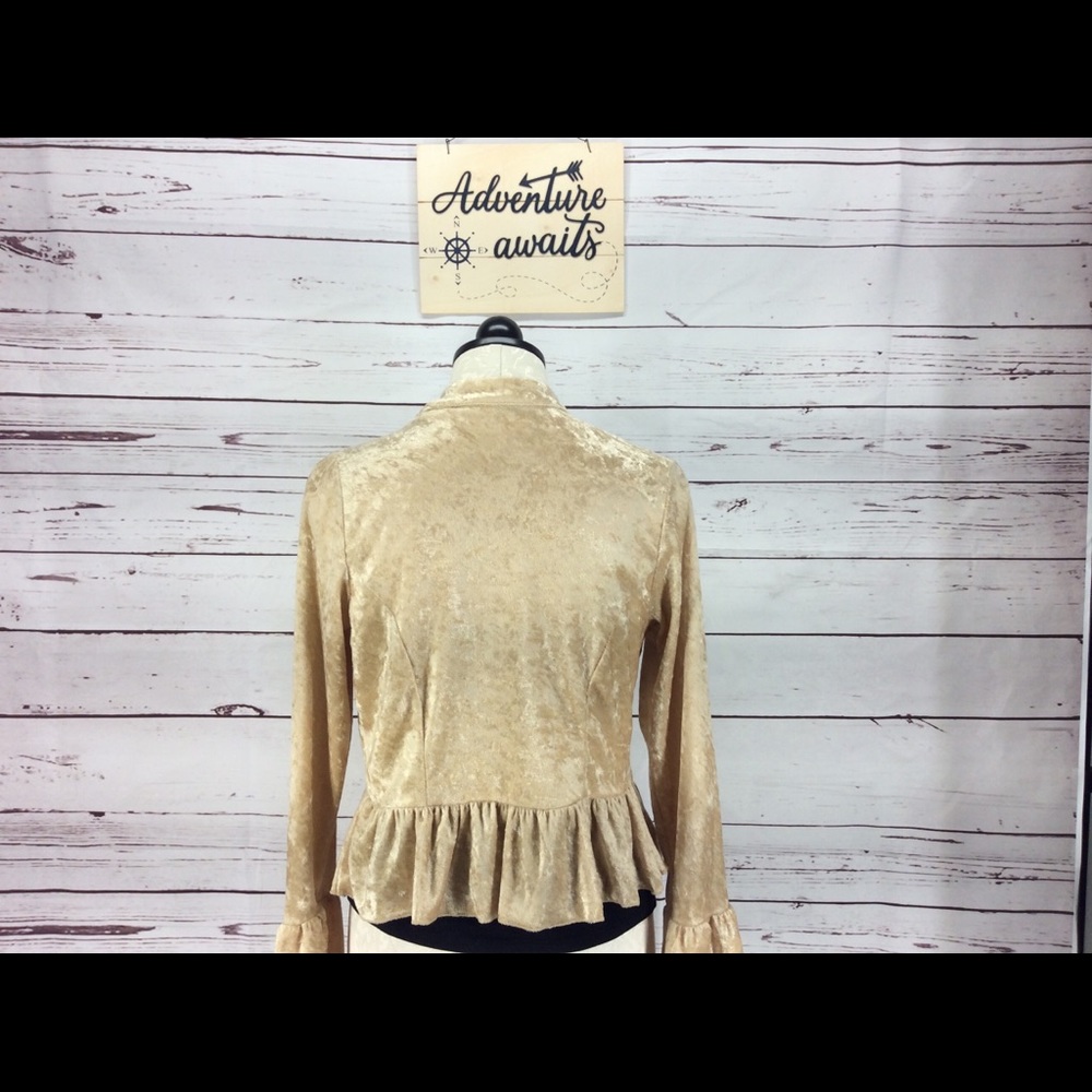 Decoded Gold crushed velvet Cardigan - Picture 3 of 5